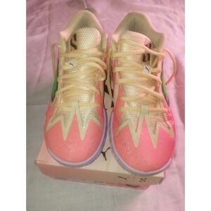 Puma Scoot 1 Jr Girls 4.5 Passion fruit- Puma Green‎ With Box